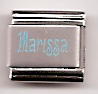 Marissa - colour laser name - blue Italian charm